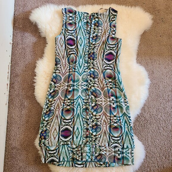 Andrew Marc Geometric Pattern Sleeveless - Sz 2 - Picture 2 of 8